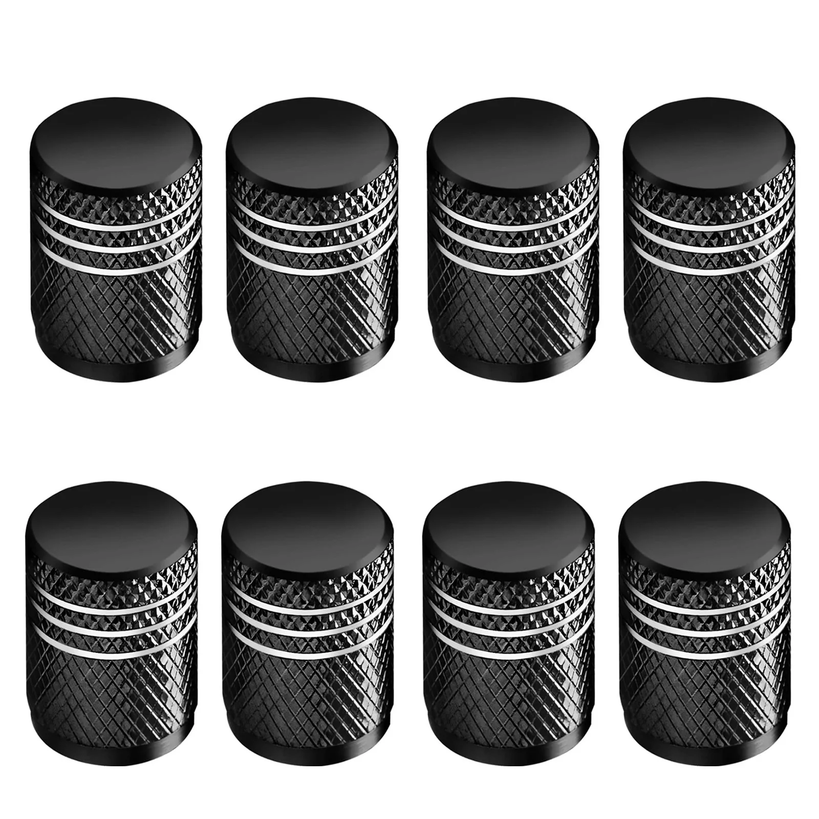 Durable Leak-Proof Metal Tire Valve Caps - Pack of 4, Corrosion Resistant with Plastic Liner