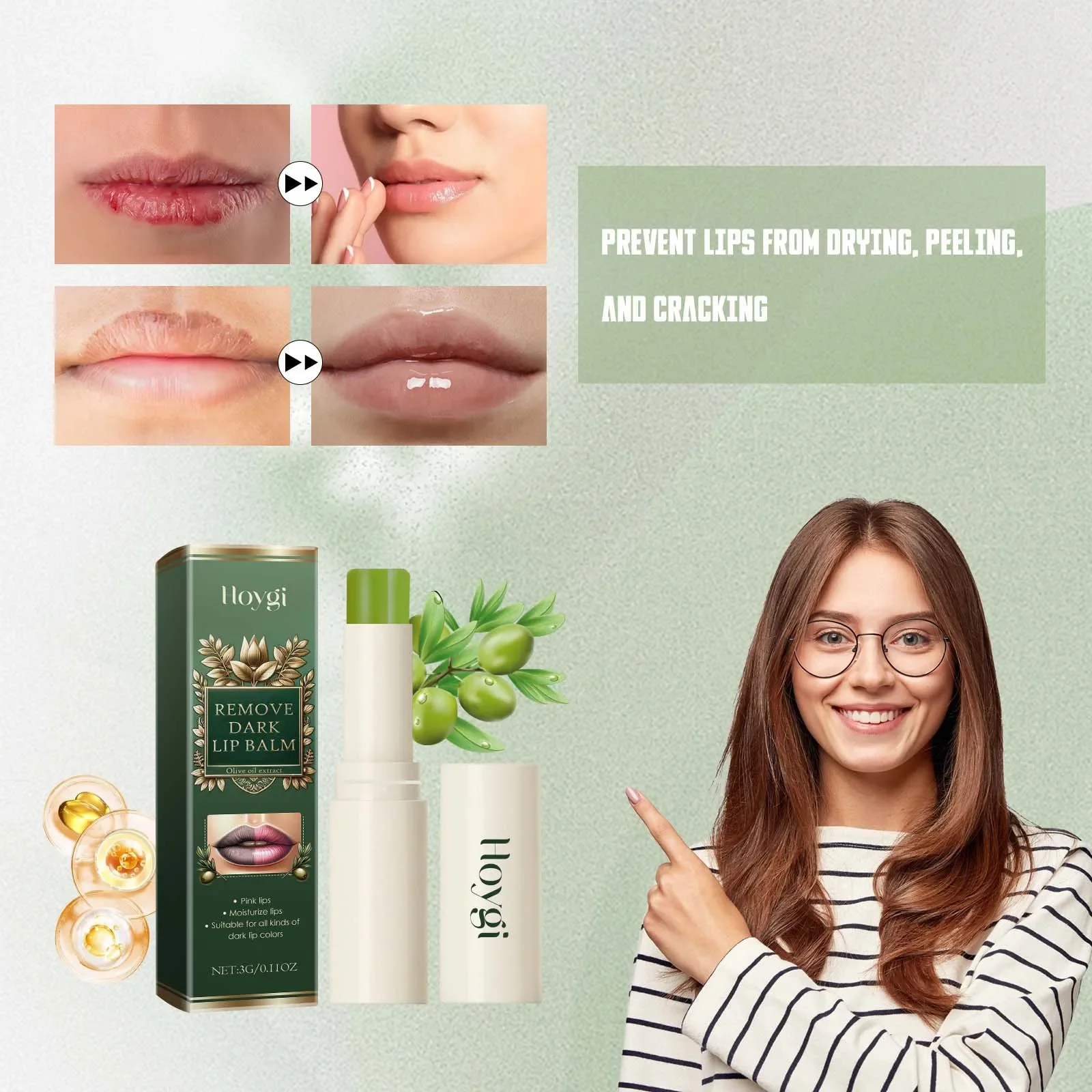 Lip Balm Remove Dark Lip Lightening Melanin Dullness Exfoliating Dead Skin Repair Fade Fine Line Brighten Moisturizing Lipstick 5
