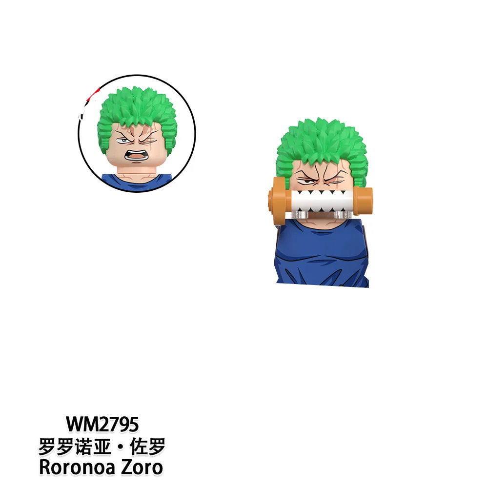 One Piece Cartoon Anime Series Building Blocks Doll Tony Tony Chopper Roronoa Zoro Mini Action Figures Birthday Creative Gifts