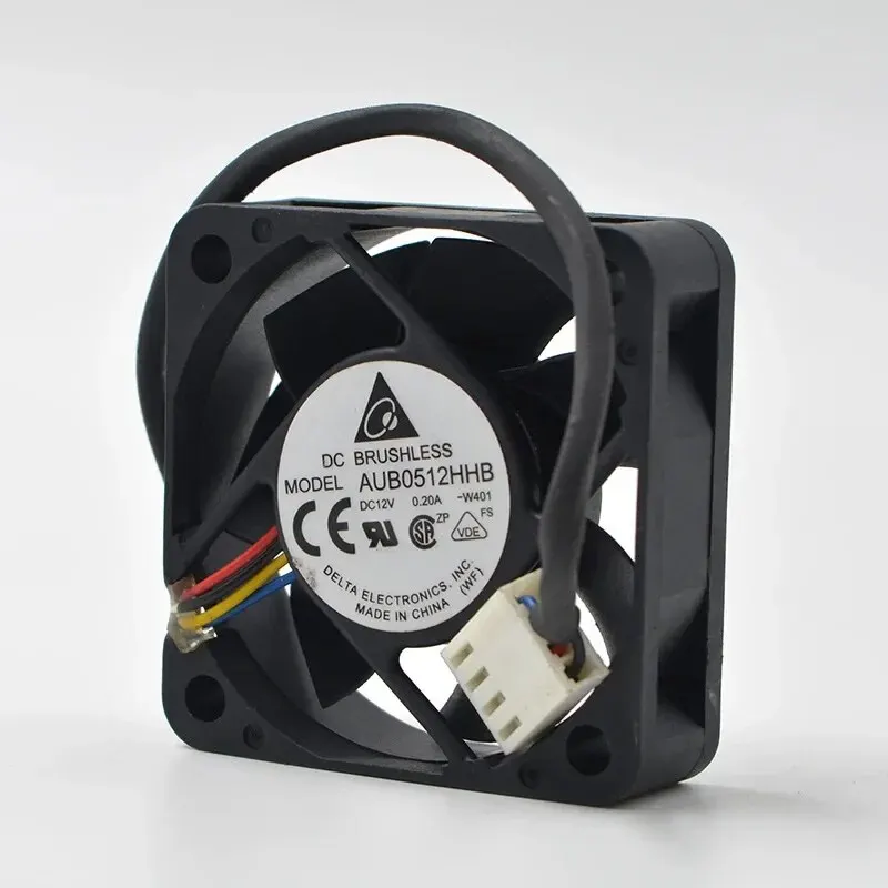 대만 Aub0512hhb 냉각 선풍기, 4 선 PWM 온도 제어, 12v 0.20a, 5cm 5015