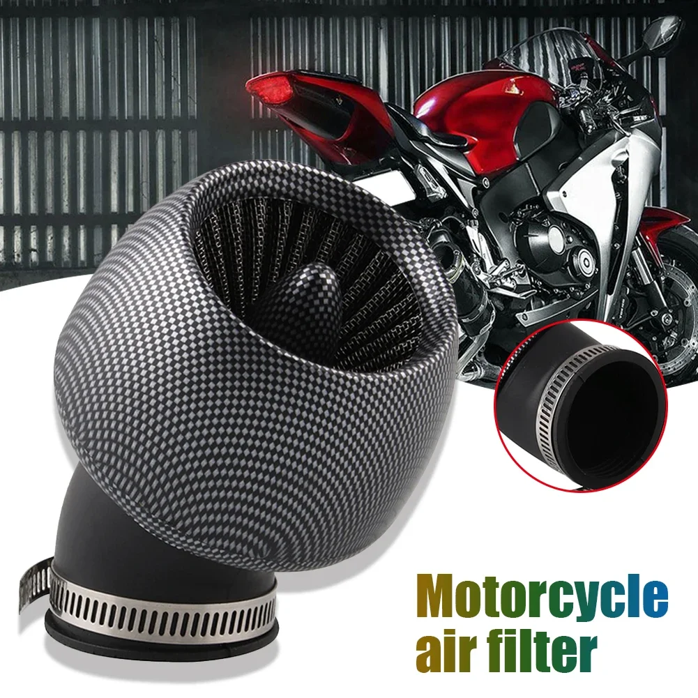 Motorcycle Air Filter One Size Fit All Carbon Fiber Air Filter Fit Honda Kawasaki Dirt Pit Bike Motorcycle Yamaha Scooter 70-200cc ATV 48MM 35MM 42MM