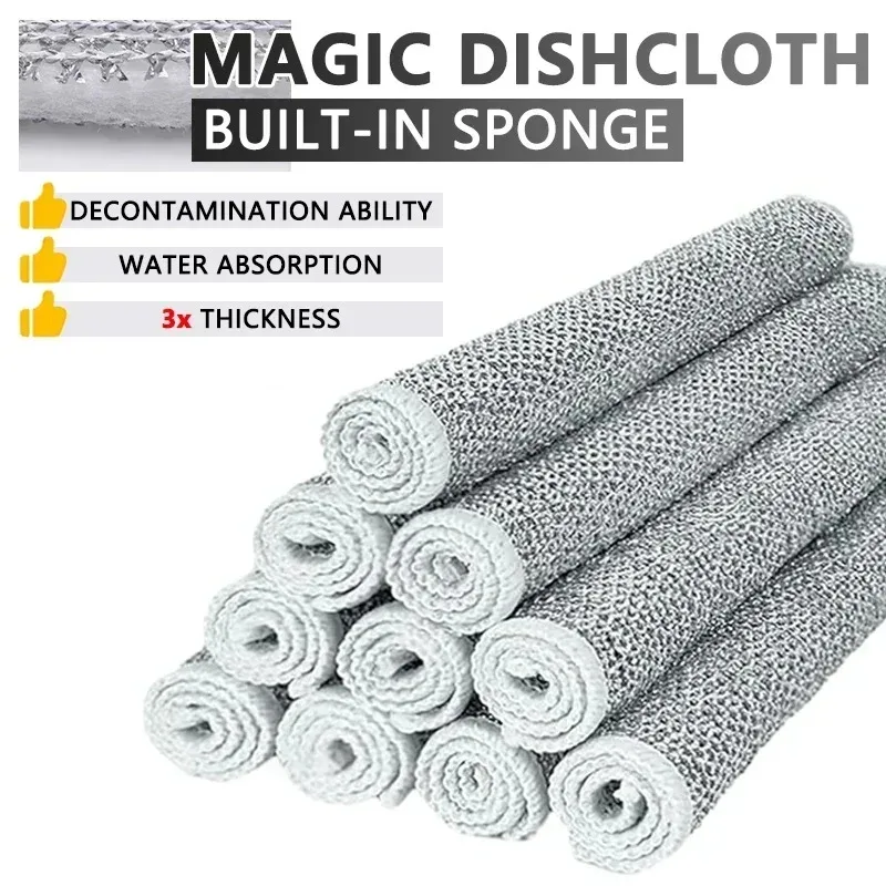 Magic Cleaning Cloth - Multipurpose, Innovative Dishwashing Towel with Miracle Cleaning Net