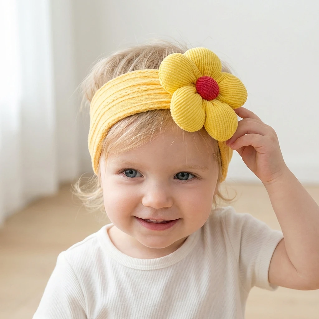 세련된  및 용 나일론 자카드 헤어밴드, 부드러운 도넛 나일론 스타킹 아동용 헤어밴드