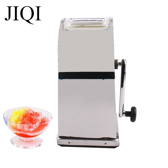 Stainless Steel Hand-cranked Ice Crusher Mini Ice Shaver Chopper Manual Snow Cone Smoothie Maker Block Slush Breaking Machine 2