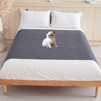 Solid Waterproof Bed Cover Washable Dustproof Mattress Protector Kids Pets Dog Cat Pad Bedspread Mat For Bedroom Livingroom 3