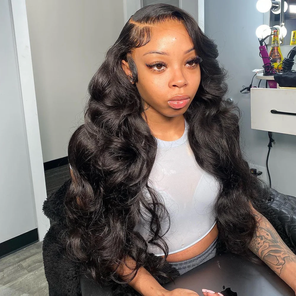 

13x6 Hd Lace Body Wave Frontal Wig Pre Plucked Brazilian Remy 13x4 Body Wave Lace Front 100% Human Hair Wigs For Women
