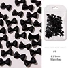 50pcs Black White 3D Bowknot Ribbon Bow-tie Resin Nail Art Jewelry Nail Ornament DIY Classic Fairyism Nail Parts Accessories 4