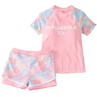 1 Set Kids Swimwear for Girls Fashion Sport Pink Blue Color Swimsuit Set for Children Girl Soft Summer Travel Beach Clothes 4