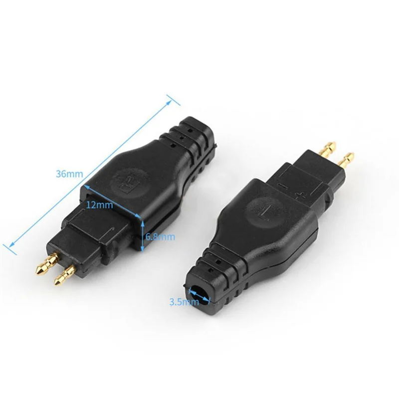 2 Pcs Mini Earphone Cable Pin Audio Headphone Jack Plug Connector for Sennheiser HD650 HD600 HD580 HD25