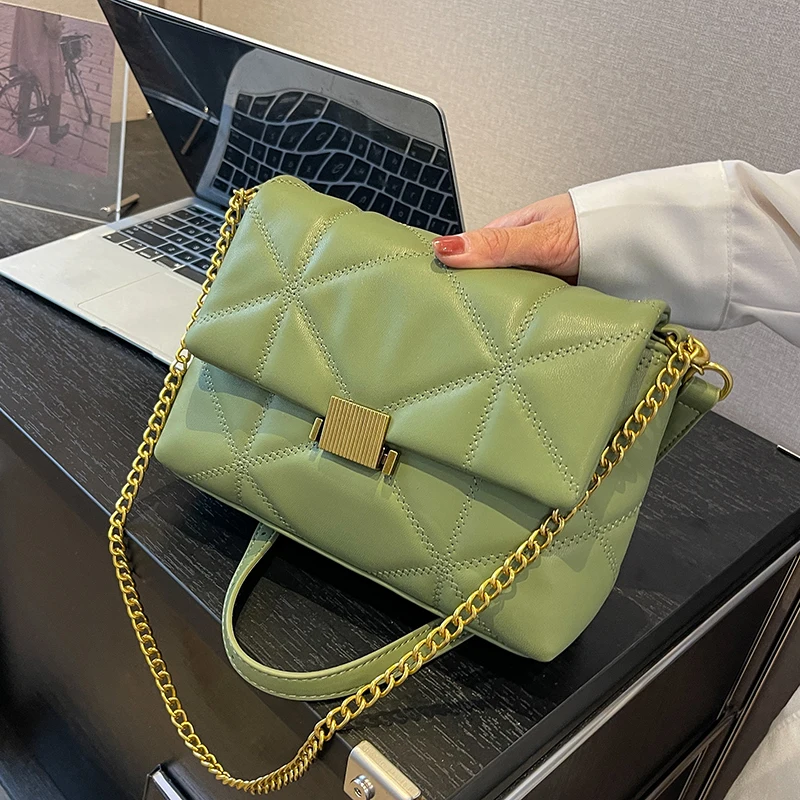 

Trendy Brand Designer Chain Crossbody Shoulder Bags Women Handbags and Purses 2023 New Soft Vegan Leather Messenger Bags Tote