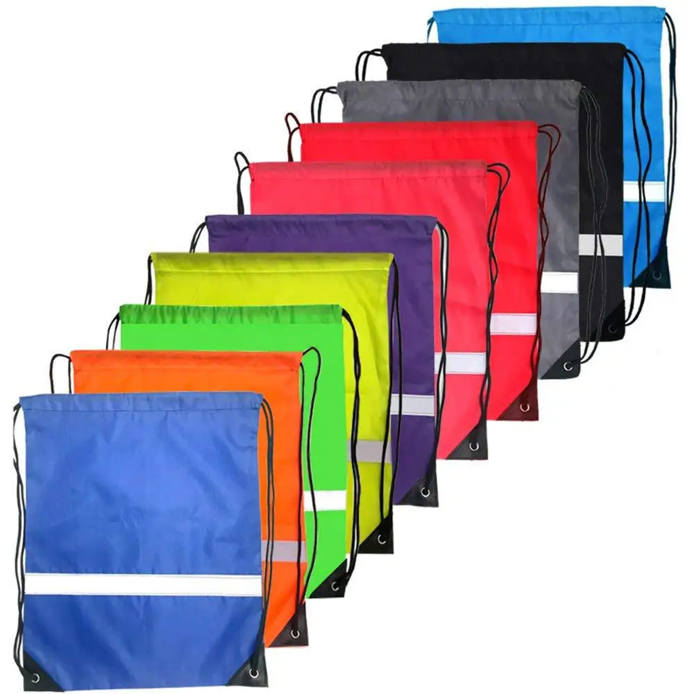 Portable Sport Fitness Travel Outdoor Backpack Drawstring Bag Waterproof Gym Drawstring Sack Riding Backpack Gym  Shoulder Bag
