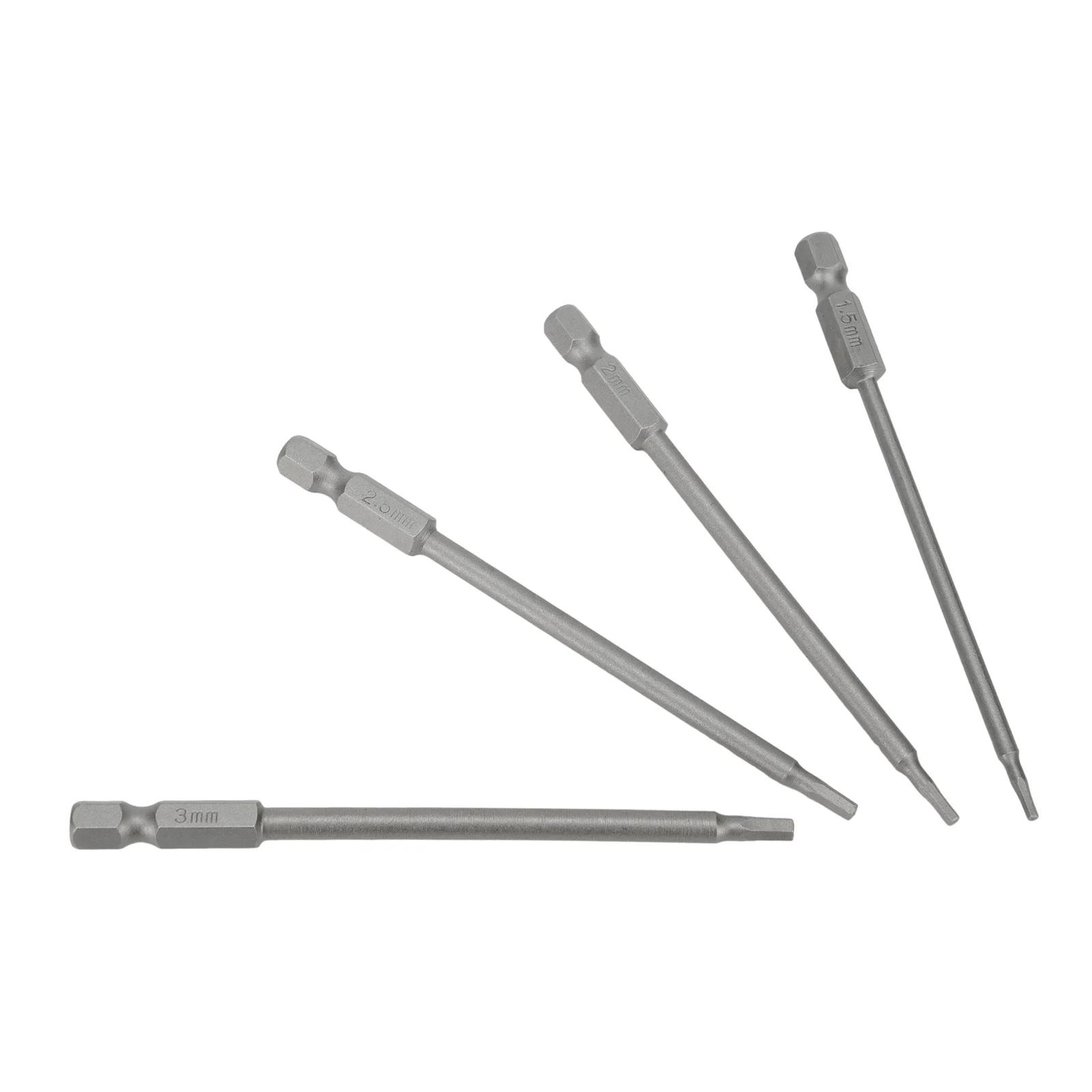 

Hex Shank Screwdriver Bits 1/4 Hex Shank 4pcs Quick Connection Quick Connection Tool 1.5/2.0/2.5/3.0mm Practical