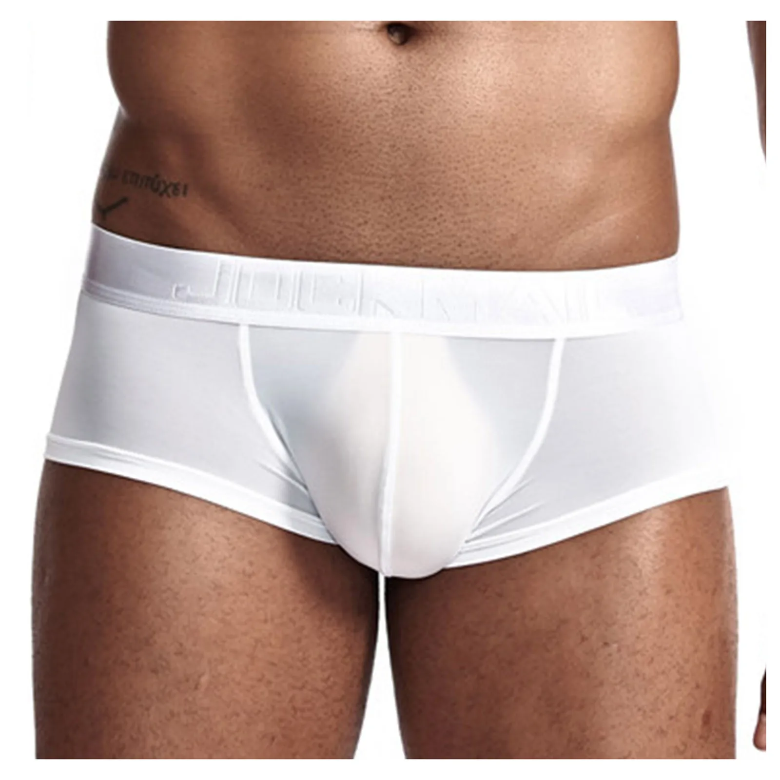 Men'S Ice Silk Underwear Sexy Underwear Shorts Underpants Letter Pouch Soft Briefs Panties Fashion Man Mens Clothing