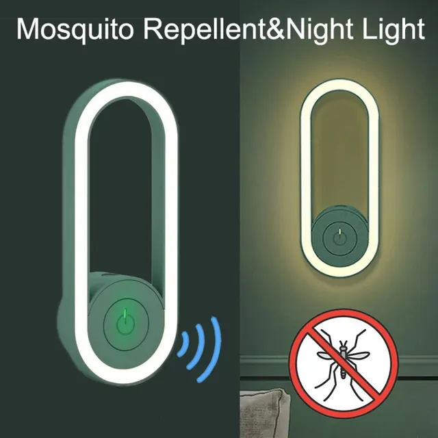 2 Az 1 -Ből Ultrahangos Szúnyogtaszító Mini Led Éjszakai Fény Beltéri Szúnyoggyilkos Könnyű Elektronikus Szúnyog Ismétlő Bug Zapper