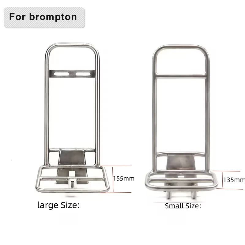 CNC Titanium Front Rack For Brompton Folding Bike, Ultralight Ti Alloy Luggage Carrier Bag Shelf, Upgrade Bicycle Accessories
