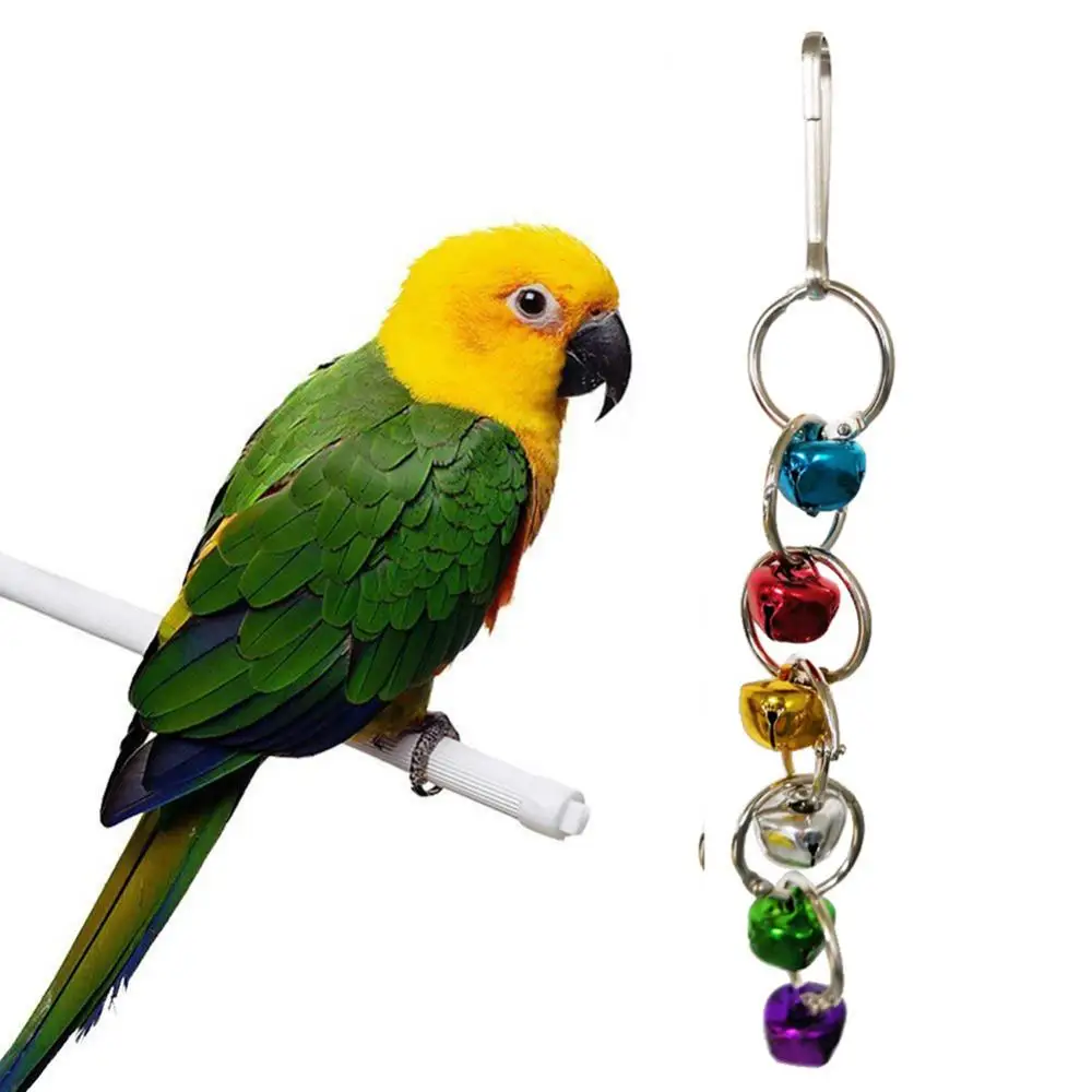 7Pcs Bird Toys Set Rattan Ball Ladder Spiral Rope Parrot Play Toy Pet Bird Cage Hanging Decor with Ladder Pet Supplies