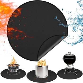 Fire Pit Mat For Solo Stove Bonfire Round Fireproof Solo Stove Mat Round Fire Pit BBQ Mat For Under Grill Mat 20 Inch