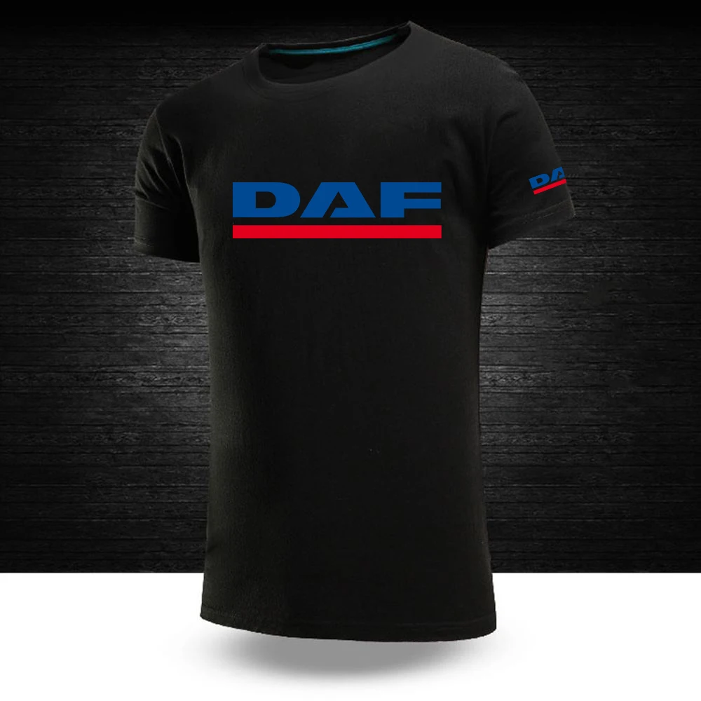 

2023, логотип грузовика DAF TRUCKS COMPANY, Мужская Новая летняя популярная быстросохнущая Повседневная Спортивная футболка с круглым вырезом и коротким рукавом для бега