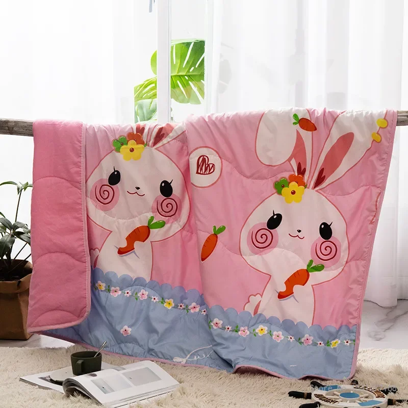 Children's Summer Cool Quilt, Air-conditioned Quilt, Breathable Newborn Quilt, Super Soft Printing Blanket, 110x140cm, 1Pc