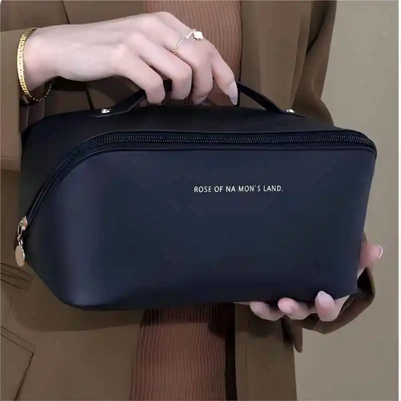 Cosmetic Bag 1PC Large-Capacity Portable Pu Advanced Multi-Functional Toiletries Storage Pillow Bag For Home Travel