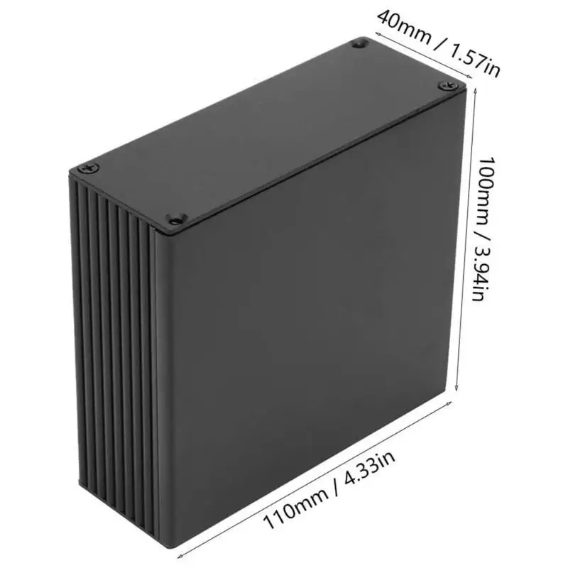 652F 알루미늄 프로젝트 상자 DIY 전자 상자 프로젝트 검정색 인클로저 케이스 소형