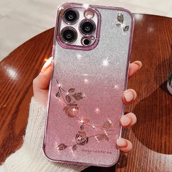 Silvery Bling Rhinestone Glitter Phone Case with Shiny Back Cover for MOTO Edge X30 (Pink)