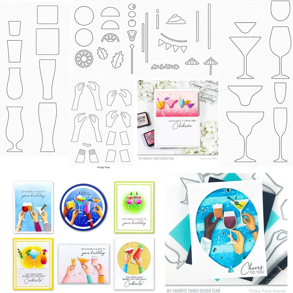 

Red Wine Juice Glass Metal Cutting Dies Cut DIY Scrapbooking Paper Craft Handmade Make Album Card Punch Embossing Template