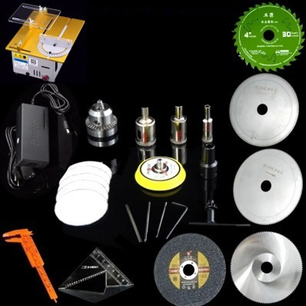 Multifunctional Table Saw Set 12V-24V Mini DIY Woodworking Jade Cutting Machine