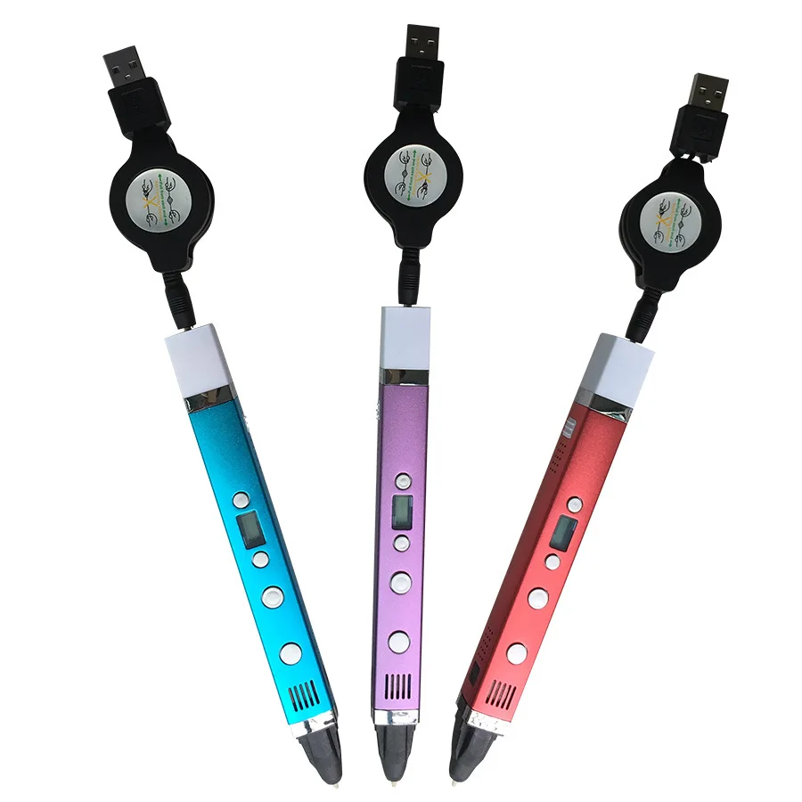 3rd Generation Printing Pen 3D Stereoscopic Drawing Pen ABS/PLA Consumables Universal Creation Painting Brush Gift