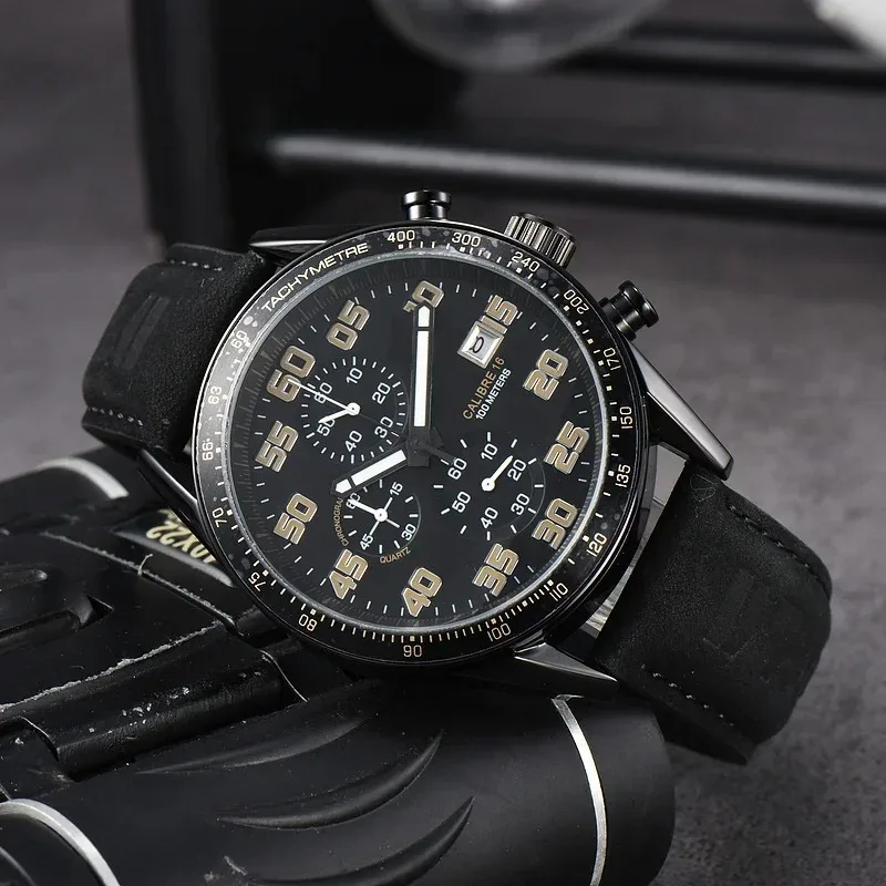 2024 New Arrival Luxury Wrist Watches For Mem Quartz Movement Leather Strap Daily Waterproof Fashion Male AAA Clock Freeshipping