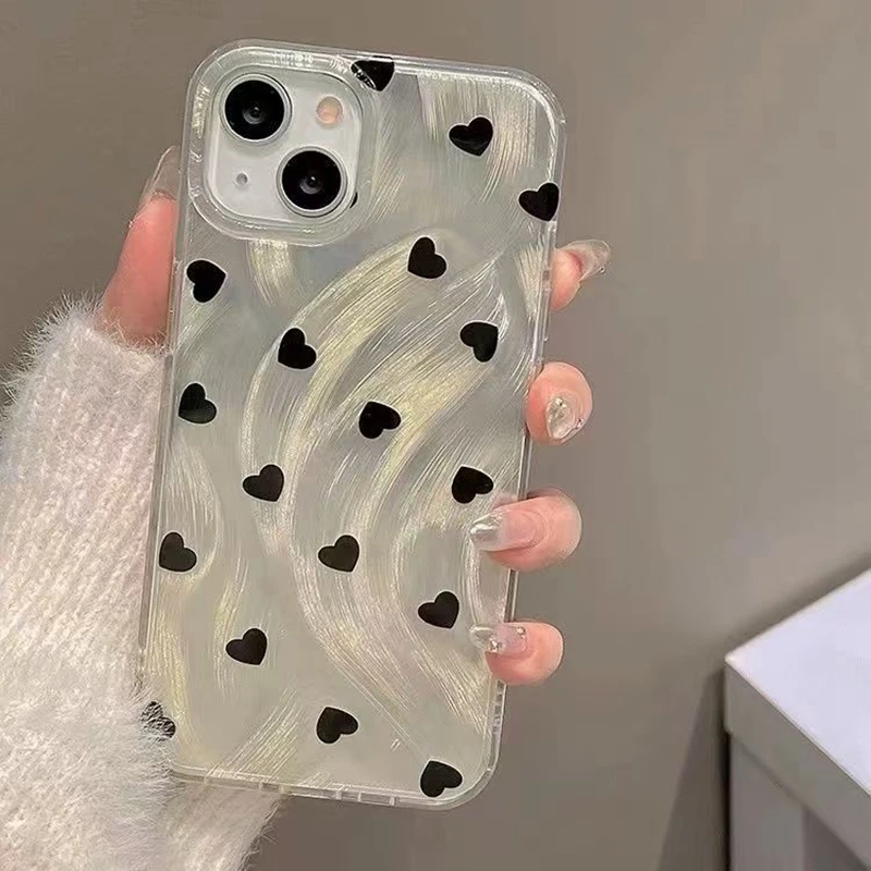 Stylish Red Heart Phone Case - Durable and Chic Design