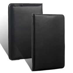 Premium PU Leather Folio Book Cover with Hand Strap and Magnetic Closure - Boox Caesar 2 (Black)