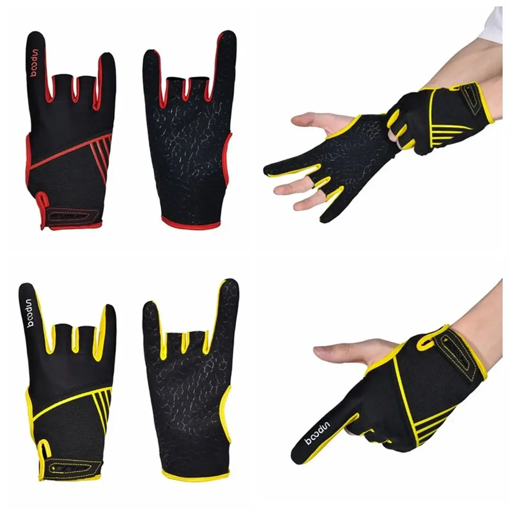 Anti-Skid Bowling Glove Comfortable Breathable Half Finger Sports Gloves Professional Mittens Bowling Ball Gloves Unisex