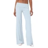 Casual Wide Leg Sweatpants for Women Fold Over Low Rise Flare Yoga Lounge Pants Back to School Clothes for Teen Girls Trousers 3