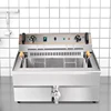 Deep Fryer with Basket Commercial 20L Electric Countertop Fryer Stainless Steel Deep Fryers French Fries Machine for Restaurant 4