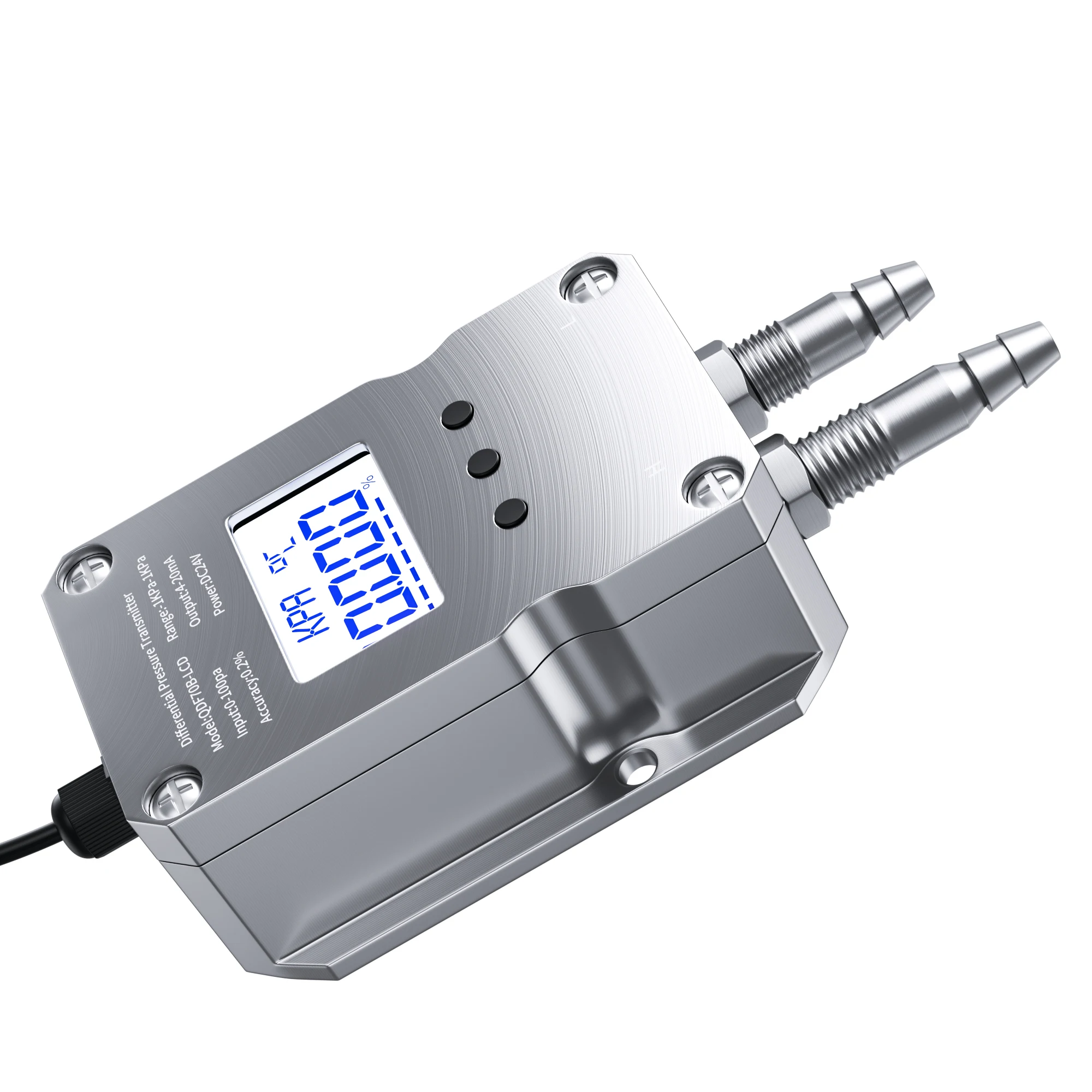 Pressure Sensor 4-20mA LCD Differential Pressure Transmitter 0-10V 0-5V RS485 Wind Pressure Sensor 1Kpa 10kp 50Pa 100Pa 500Pa 50Pa Air