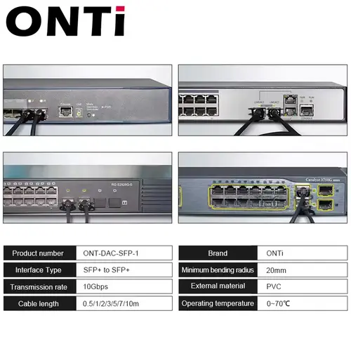 ONTi 10G SFP+ Twinax Cable, Direct Attach Copper(DAC) Passive Cable, 0.5-7M,Compatible with Cisco,MikroTik,HP,Intel...Etc Switch - Image 5