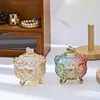 Storage Jar European Style Glass Tripod Butterfly Transparent Storage Tank Fruit Bowl Candy Jar Sugar Jar Spice Jar Ashtray 3