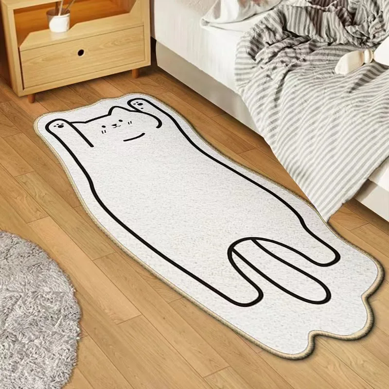 화려한 동물 왕국의 안락함: 불규칙한 만화 동물 모조 캐시미어 카펫