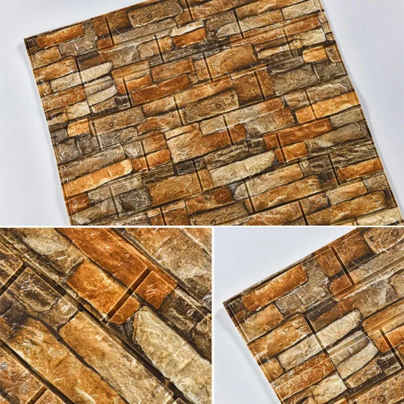 Retro 3D Brick Wall Sticker 3