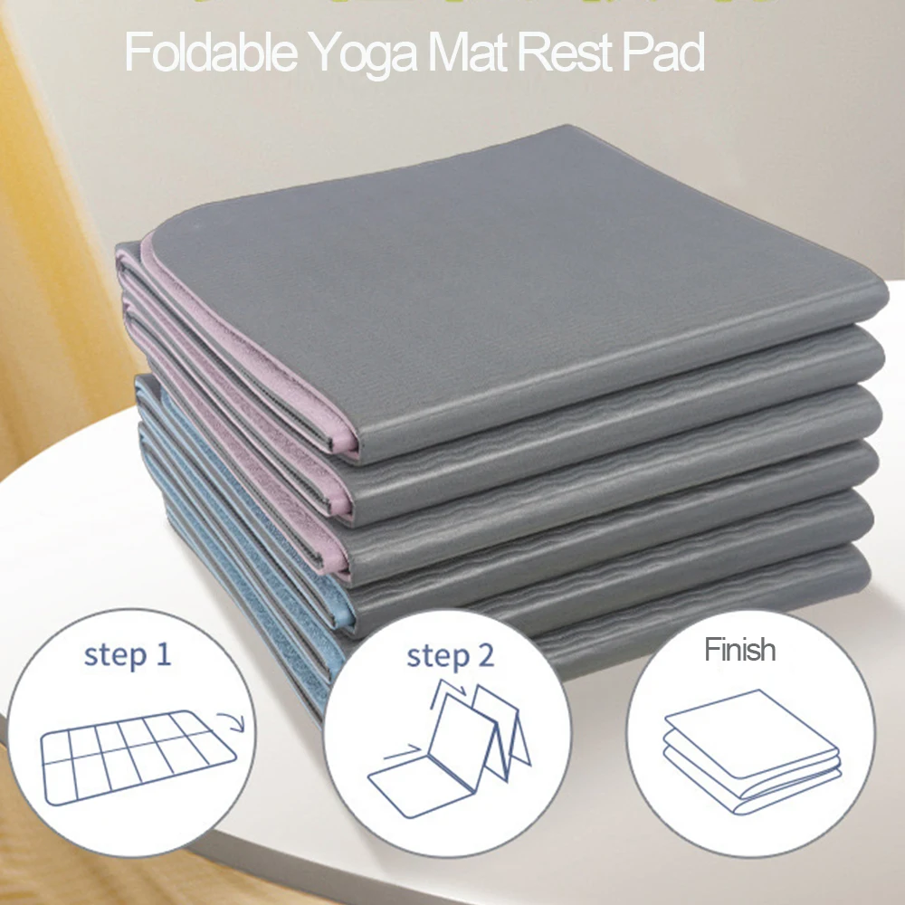 8mm Thickness 1830x610mm Eco Friendly Foldable TPE Yoga Mat Portable Fitness Floor Pad Camping Outdoor Cushion