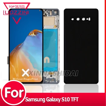 Display TFT per Samsung Galaxy S10 SM-G973F SM-G973U SM-G973W LCD Touch Screen Digitalizzatore con Cornice Testato