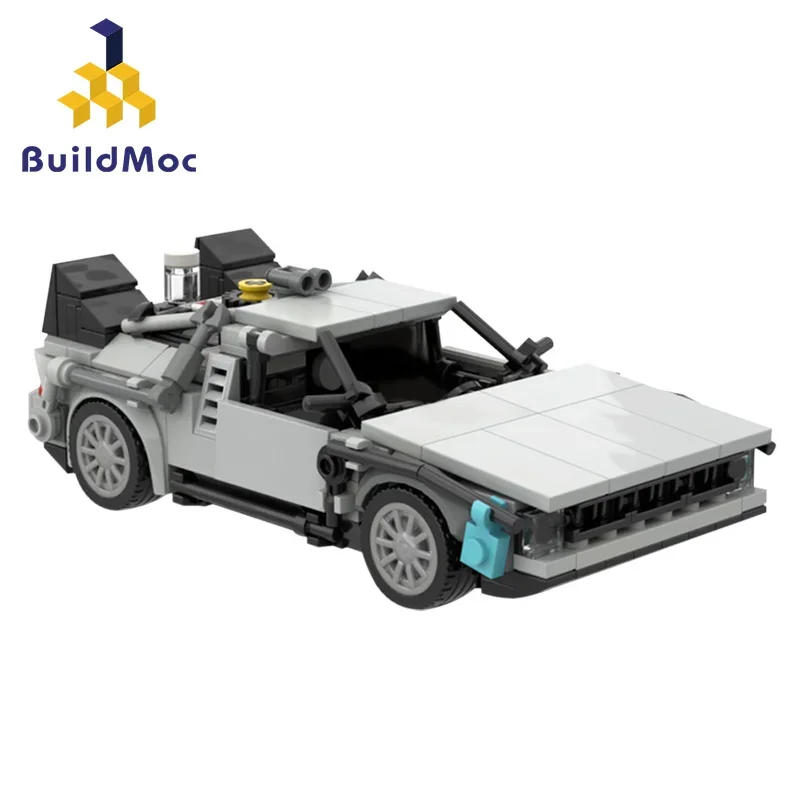 

BuildMoc Back To The Future High-Tech Car Time Machine 4x4 Truck MOC Movie Race Car Building Blocks Bricks Toy Children