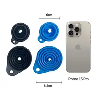 2Pcs Foldable Car Engine Funnel Silicone Liquid 3