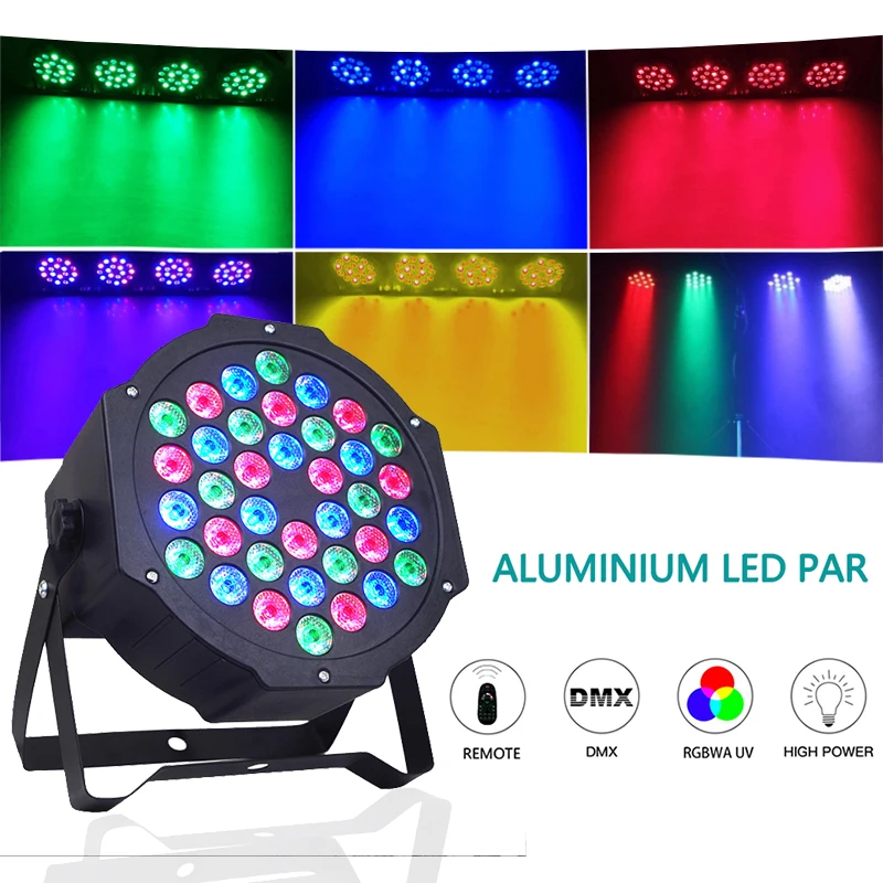 36 LED Par Light RGB DJ Disco KTV Lamp DMX512 Strobe DJ Disco Lighting Effect Party Holiday Club Decoration Show Sound Activate