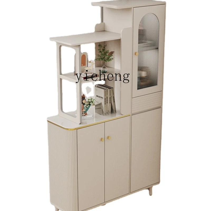 

ZC French Cream Style Entrance Cabinet Shoe Cabinet Integrated Living Room Double-Sided Hallway Entry Door Screen Porch Cabinet