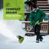 20V 12-Inch Cordless Snow Shovel, Battery Powered Snow Blower with Directional Plate, 20-Volt/4.0 Ah Lithium-ion Battery Pack 2
