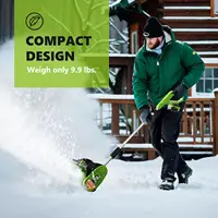 20V 12-Inch Cordless Snow Shovel, Battery Powered Snow Blower with Directional Plate, 20-Volt/4.0 Ah Lithium-ion Battery Pack 2
