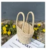 Korean Style Girls Straw Woven Handbag Handheld Small Basket Holiday Beach Bags Fashion Accessories 5