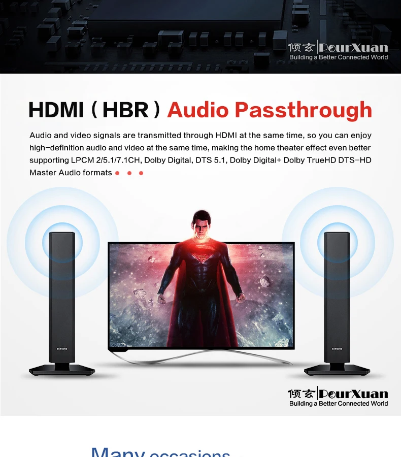 extrator decodificador adaptador 4k entrada para hd